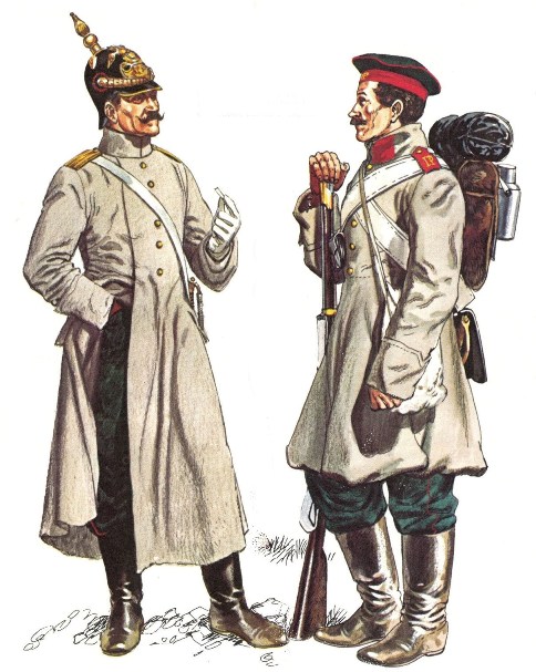 Форма солдат русской армии 19-го века.