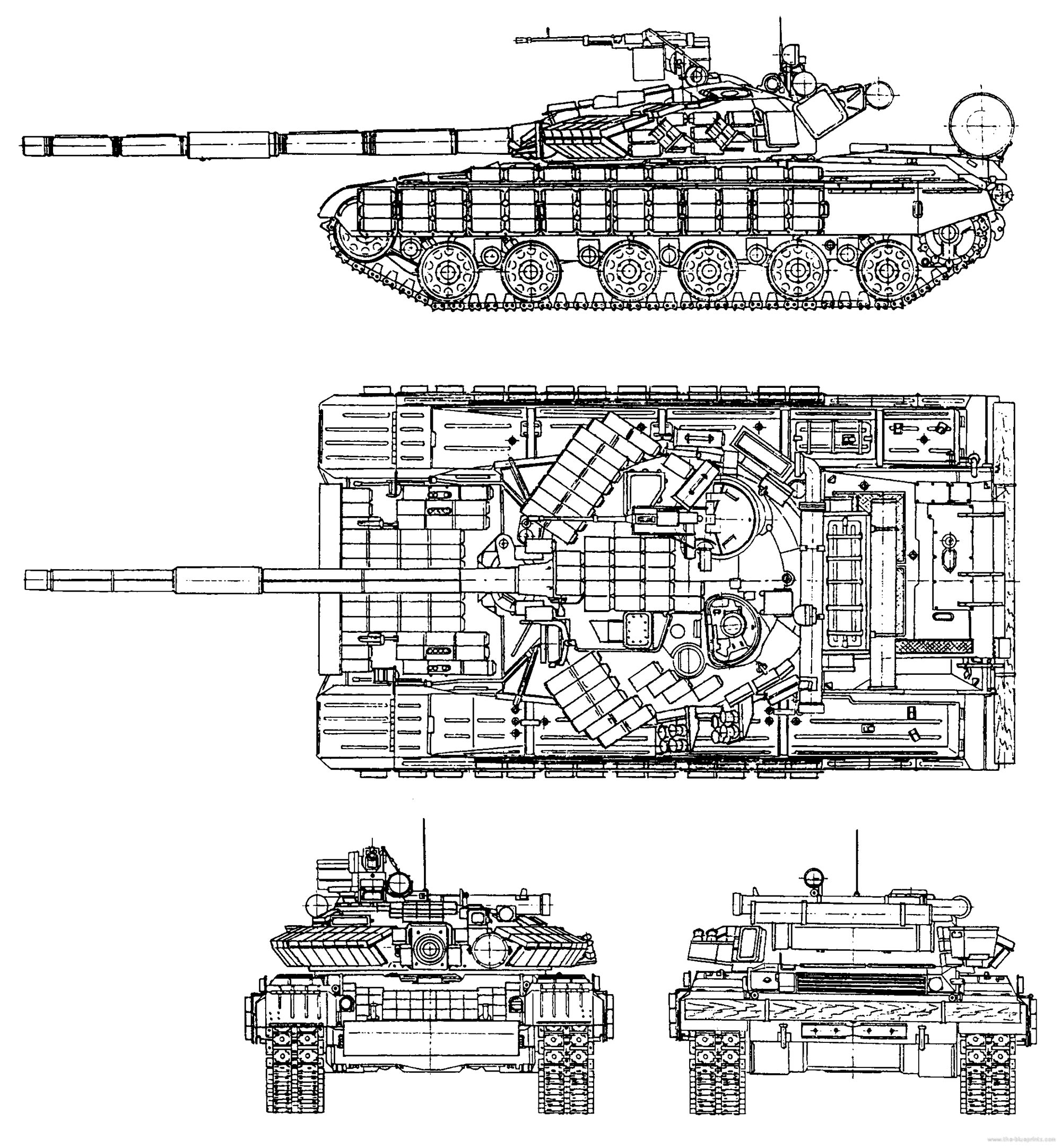 Чертеж основного боевого танка Т-64