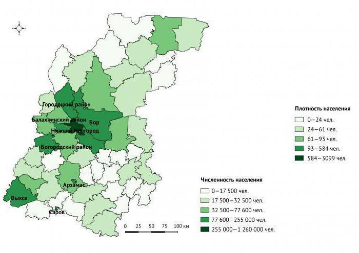 средняя плотность населения нижегородской области