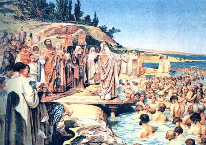 в каком году крещение руси 