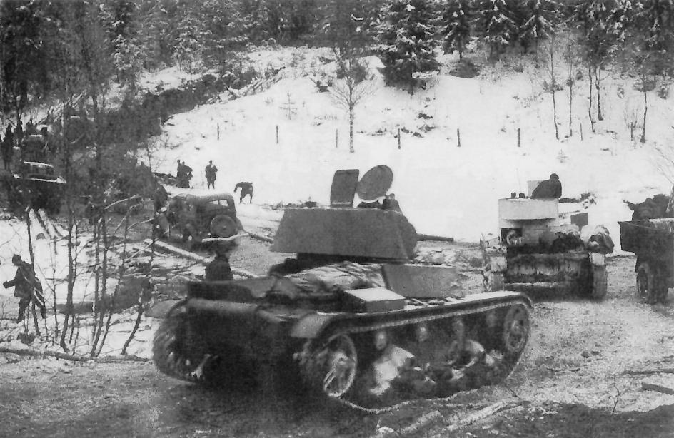 Советские танки на границе Финляндии