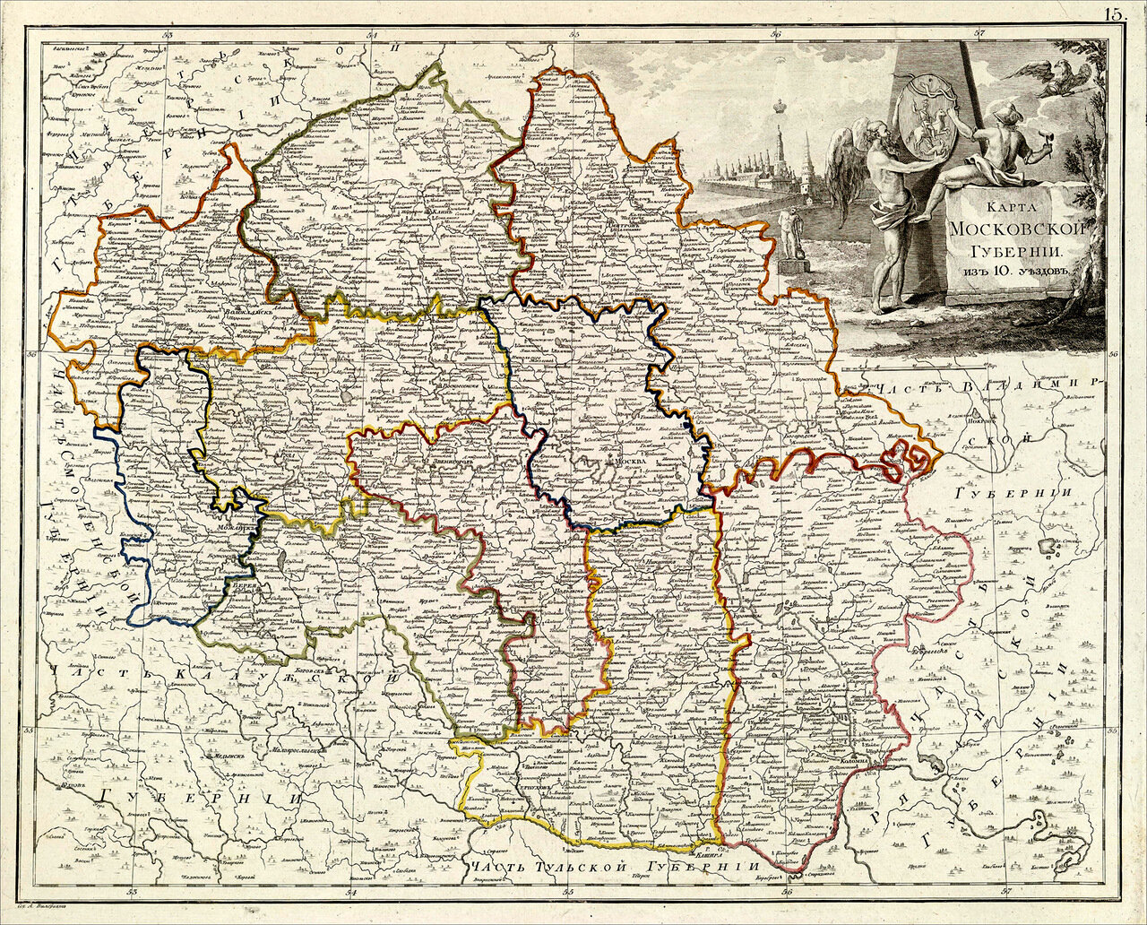 Карта Московской губернии