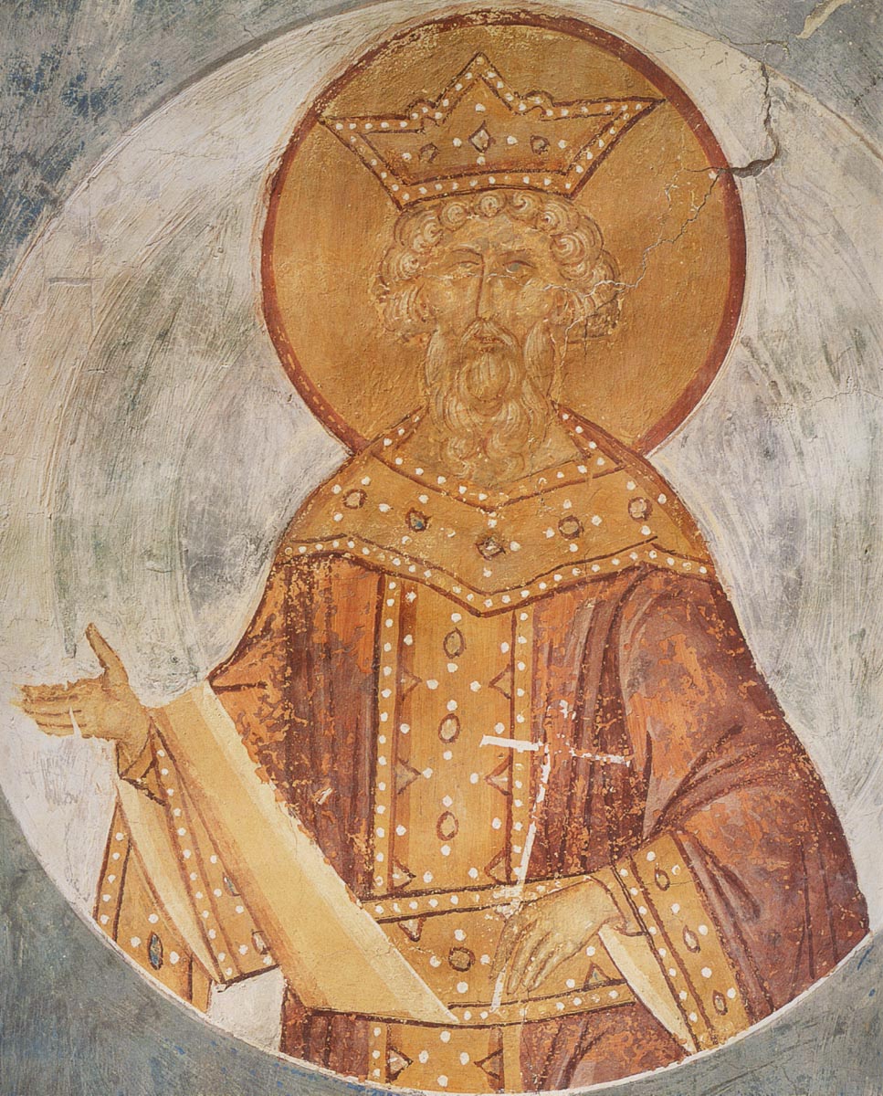 Святой равноапостольный князь Владимир. Фреска. Ферапонтов монастырь, 1502 год