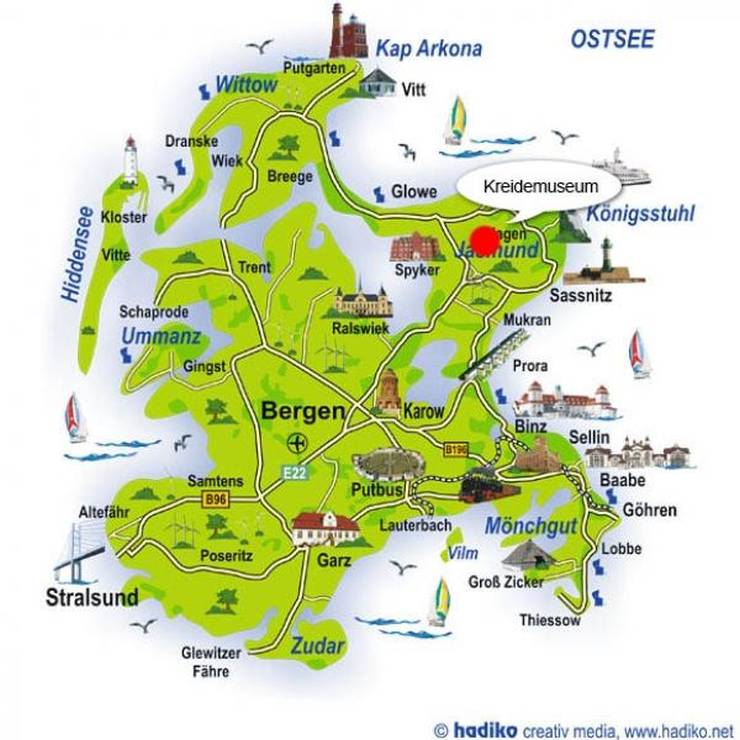 Туристическая карта Рюгена