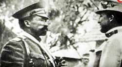 Генерал Корнилов Л.Г. и австрийский офицер