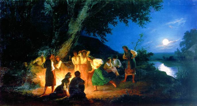 Картина Г.Семирадского: «Ночь накануне Ивана Купалы»