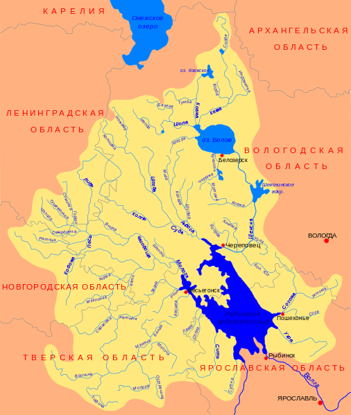  Бассейн Рыбинского водохранилища и Белого озера