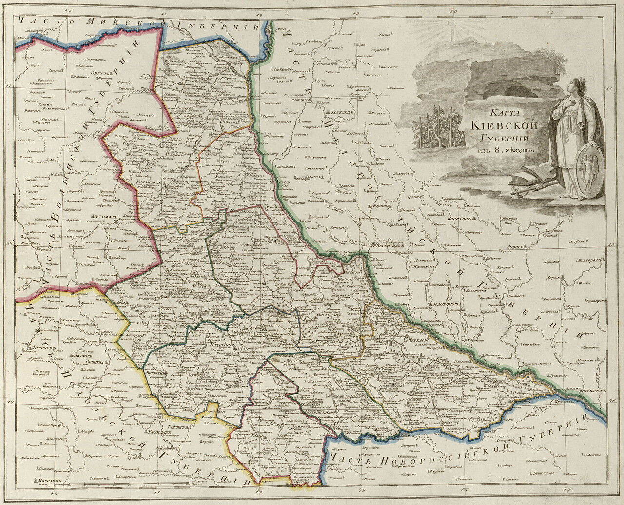 39. Карта Киевской губернии