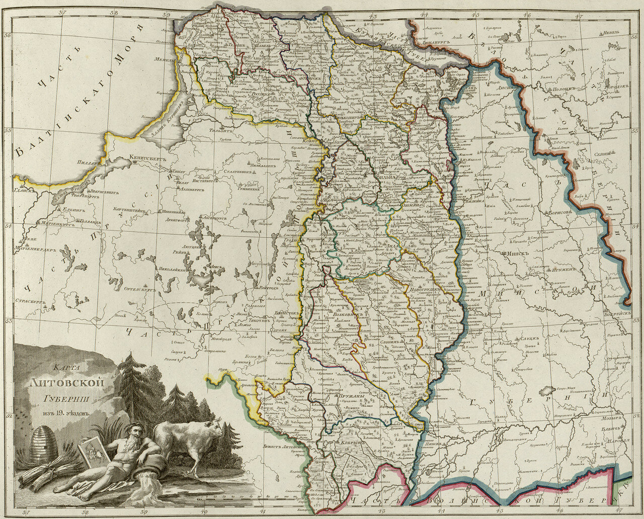 17. Карта Литовской губернии