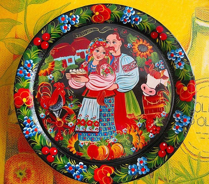 Петриковская роспись на посуде