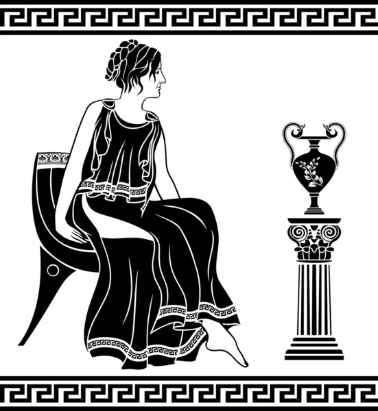 Древнегреческая женщина — стоковый вектор