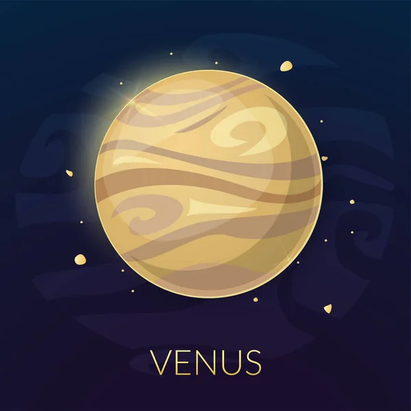 Планета Венера в пространстве — стоковый вектор