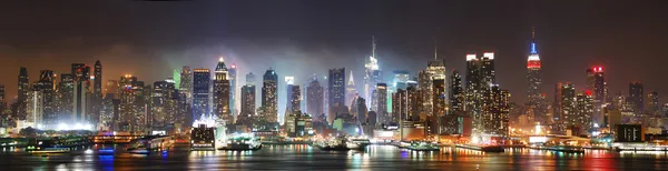 Манхэттен обзор Нью-Йорка — стоковое фото