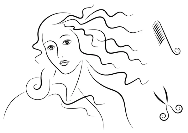 Волосы Афродиты — стоковый вектор