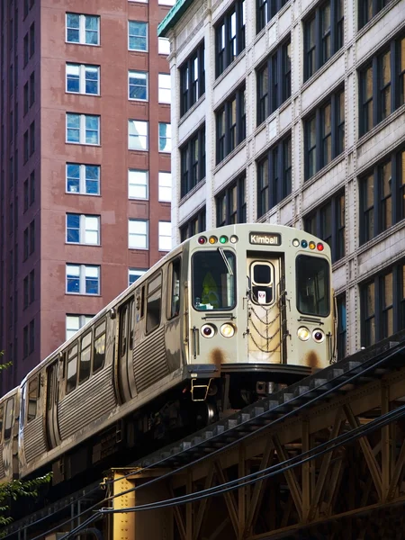 Поезд Чикаго «l» — стоковое фото