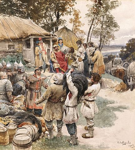 Лебедев, Клавдий Васильевич Князь Игорь собирает дань с древлян в 945 году («Полюдье»)