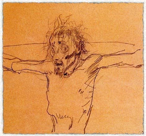 Н. Ге Распятый Христос. Эскиз к утраченной картине. 1894 г.